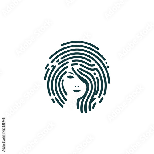 Fingerprint lady logo