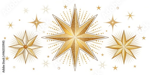 Golden Starburst Compositio...