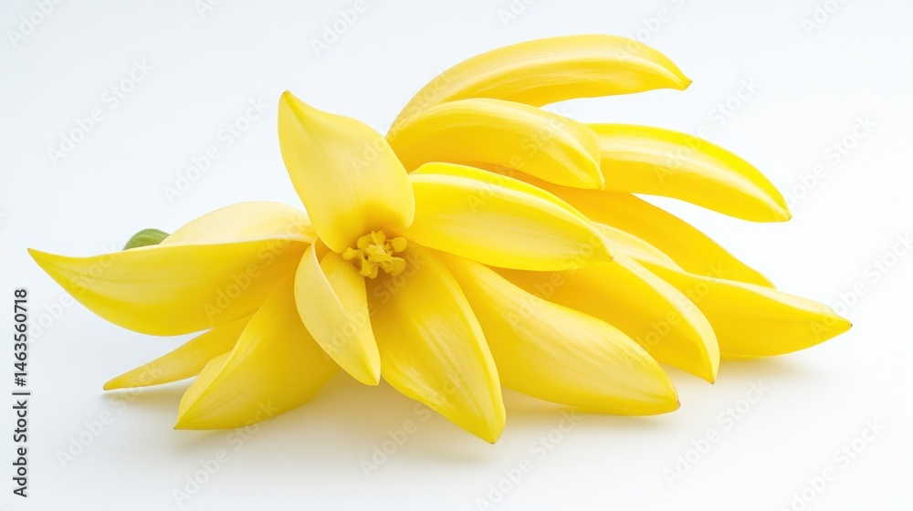 Obraz premium Vibrant yellow flower blossom closeup studio shot