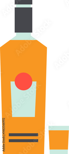 Minimal Flat Cocktail Drinks Elements