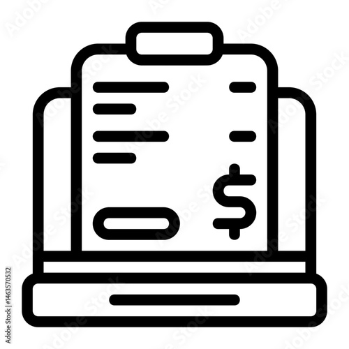 Digital prescription Line Icon