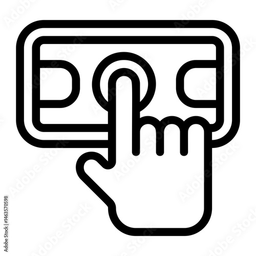 Emergency alarm button Line Icon