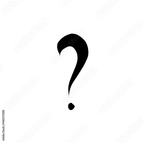 question mark on white background