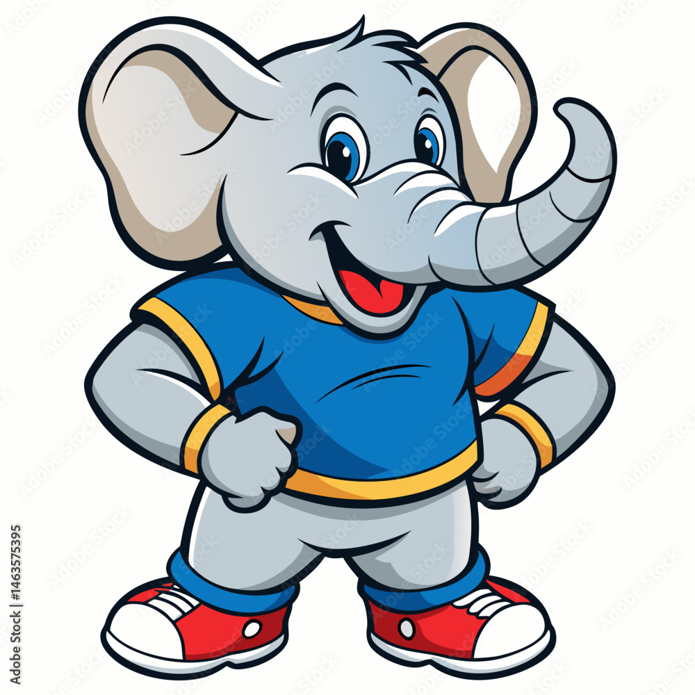 Obraz premium elephant cartoon illustration