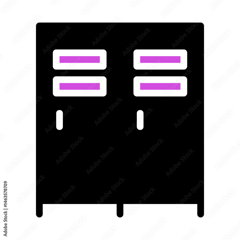 Abstract illustration of lockers symbolizing security and organization Abstract illustration of lockers symbolizing security and organization