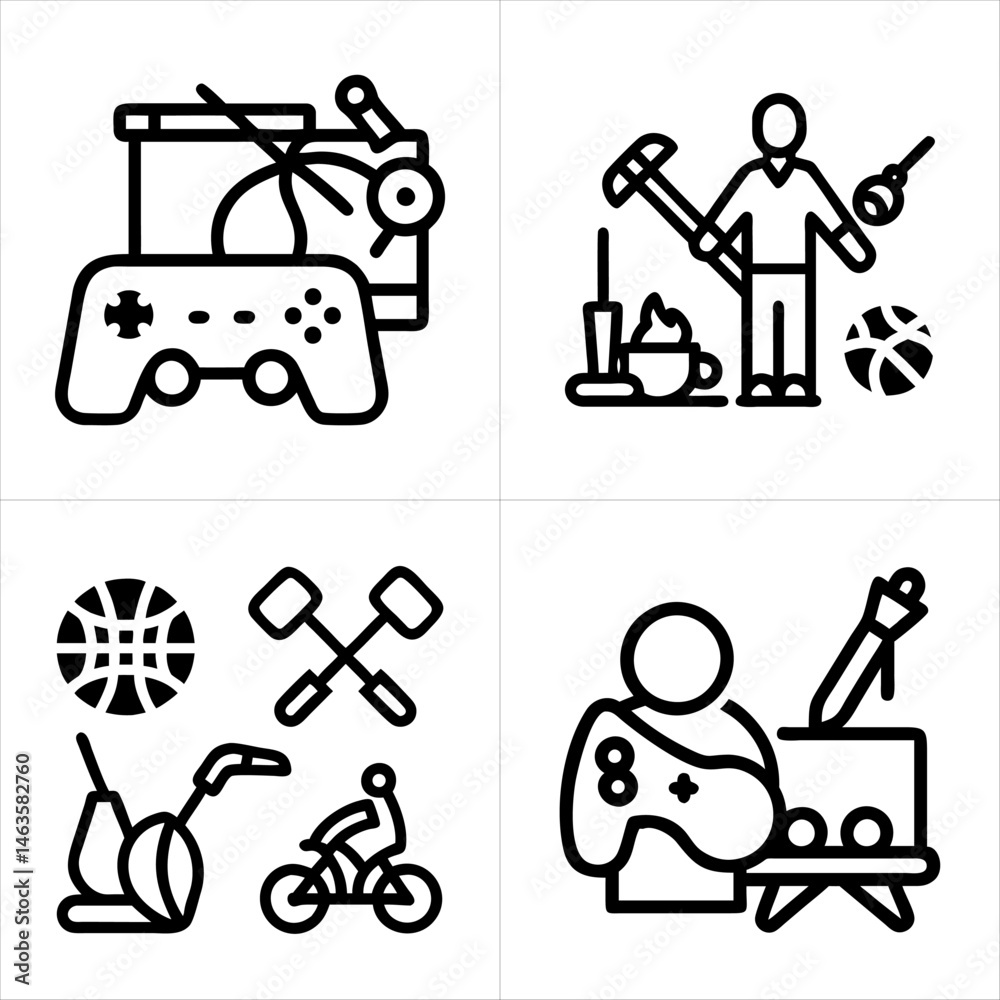 hobbies icon set
hobbies icon set