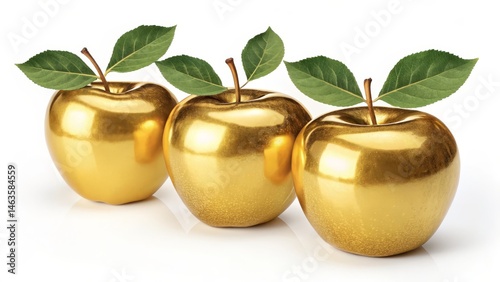 Three Golden Apples with Gr...