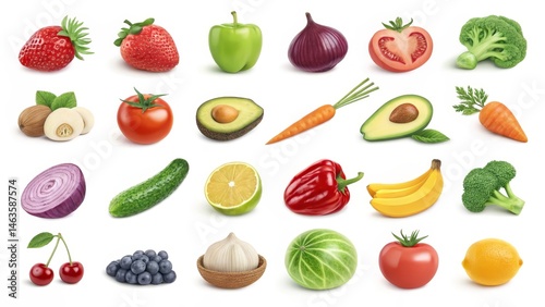Vibrant Fruit and Vegetable...
