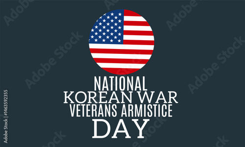 Korean war veterans armistice day vector background. suitable for greeting card