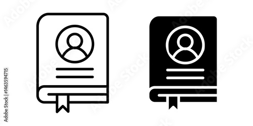 Biography icon sign symbol design.