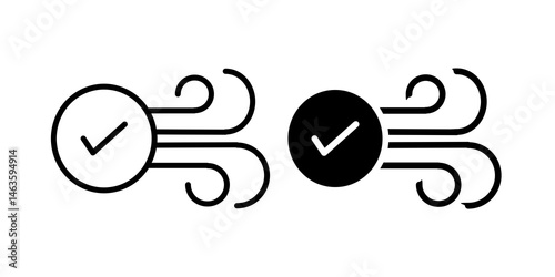 Clean Air icon sign symbol design.