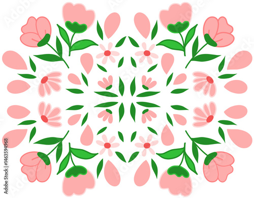 pink flower background seamless pattern for design printing and digital