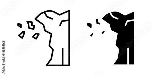 Cliff icon sign symbol design.