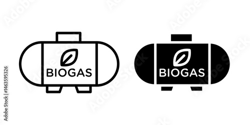 Biogas icon sign symbol design.