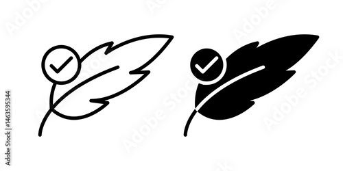 Hypoallergenic tested icon sign symbol design.