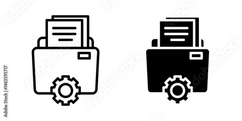 Data management icon sign symbol design.