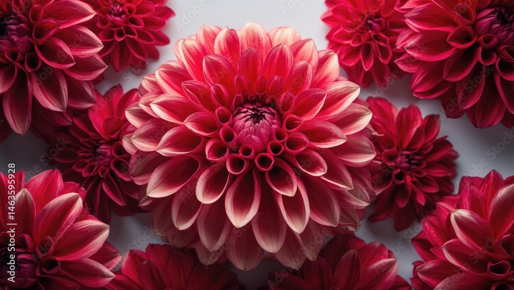Obraz premium Close-Up of a Red Flower on White Background Highlighting Texture and Odor