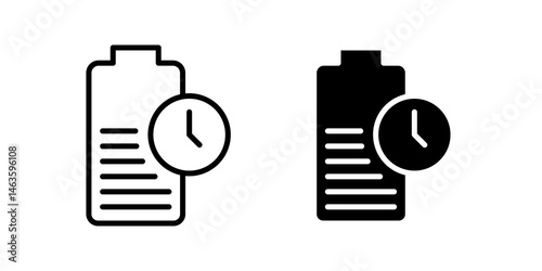 Battery life icon sign symbol design.