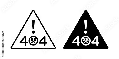 404 Error icon sign symbol design.