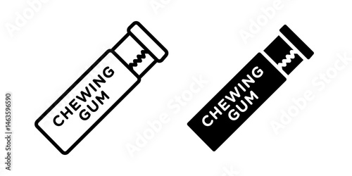 Chew gum icon sign symbol design.