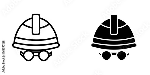Safety helmet icon sign symbol design.