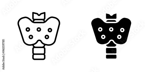 Thyroid icon sign symbol design.