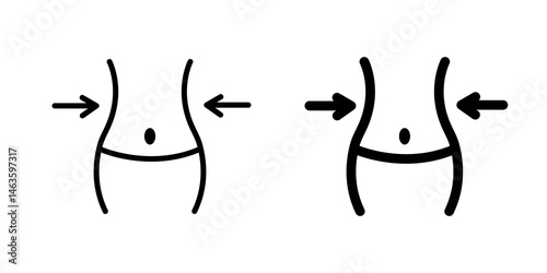 Weight loss icon sign symbol design.