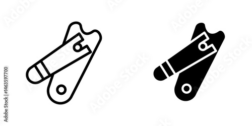 Nail clippers icon sign symbol design.