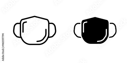 Face mask icon sign symbol design.