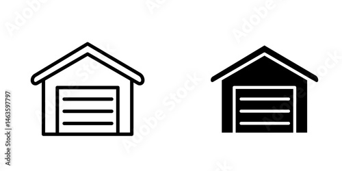 Garage icon sign symbol design.