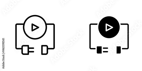 Plug and play icon sign symbol design.