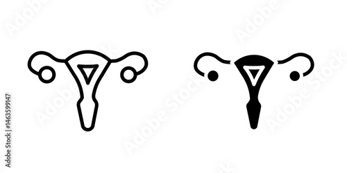 Uterus icon sign symbol design.