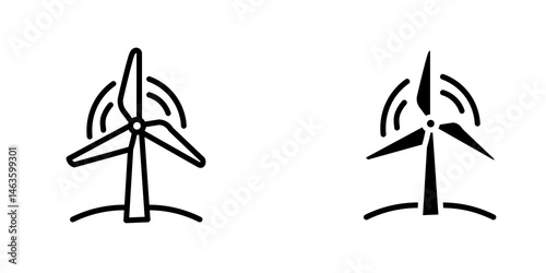 Eolic energy icon sign symbol design.