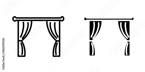 Curtains icon sign symbol design.