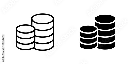 Coins stack icon sign symbol design.