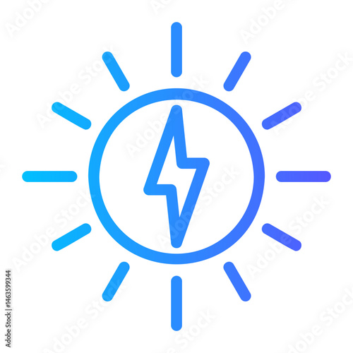 sun energy gradient icon