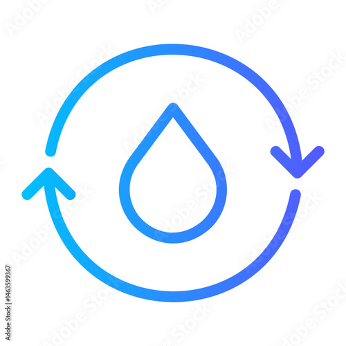 water energy gradient icon