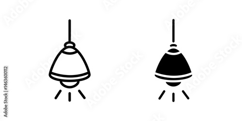 Hanging light icon sign symbol design.