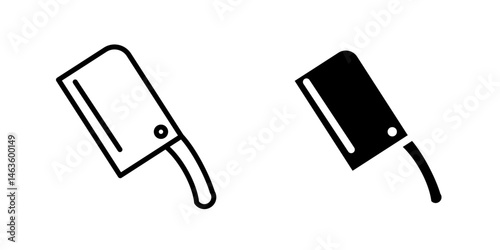 Chopper knife icon sign symbol design.