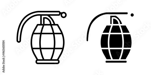 Hand grenade icon sign symbol design.
