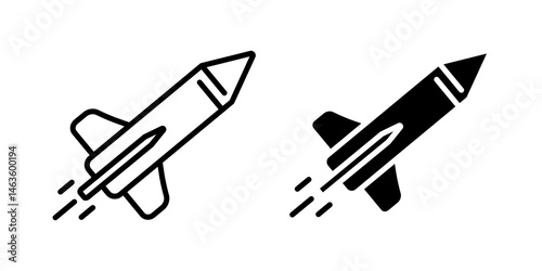 Missile icon sign symbol design.