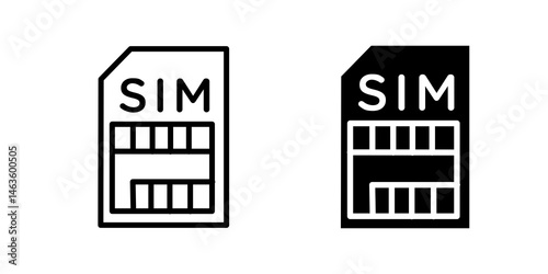 Sim card icon sign symbol design.