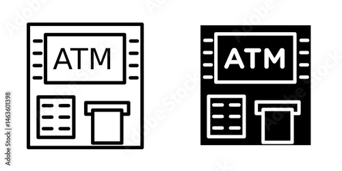 Atm icon sign symbol design.