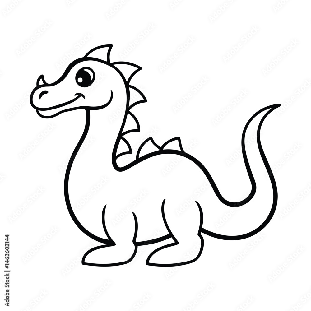 Fototapeta premium traditional chinese dragon line art black vector 