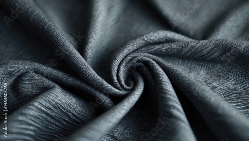 gray cotton cloth with woven texture as a sophisticated fabric backdrop
