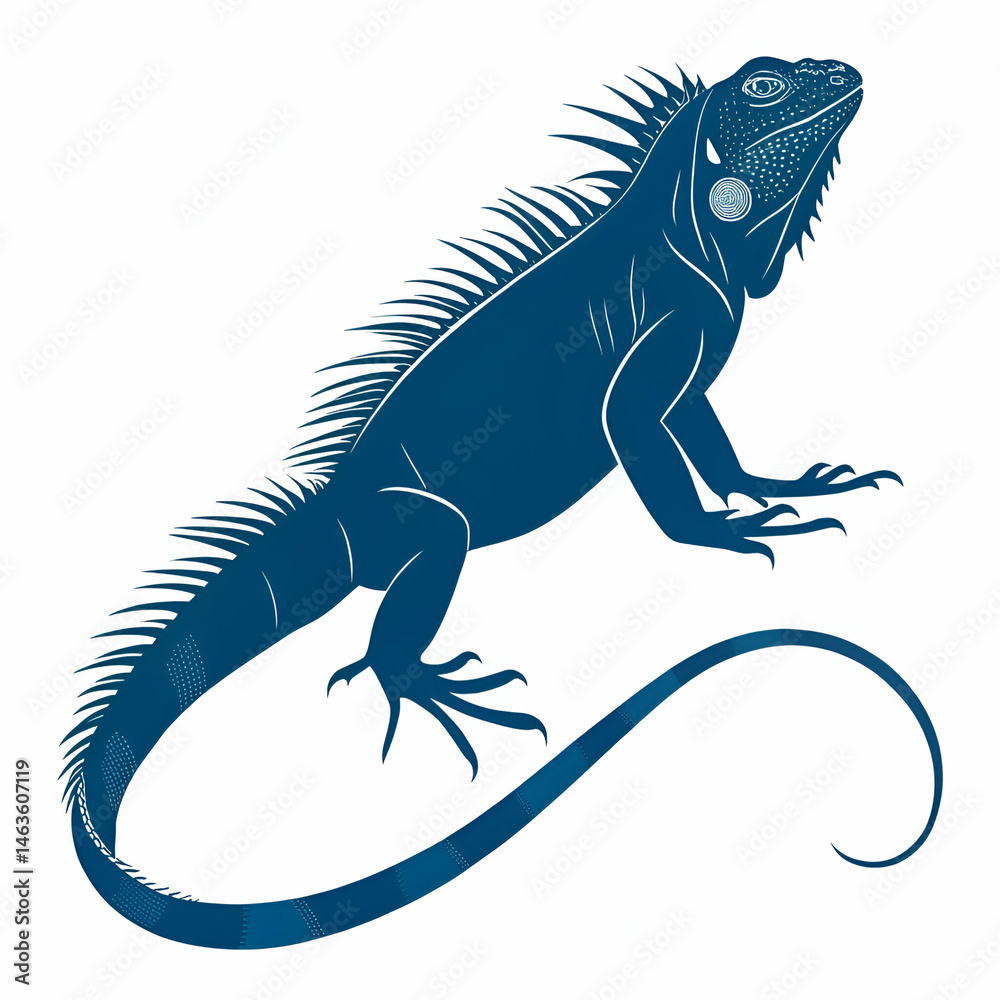 Fototapeta premium iguana on a tree