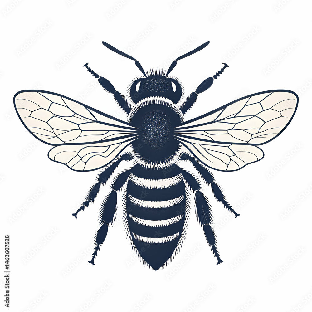 Fototapeta premium vector illustration of a bee