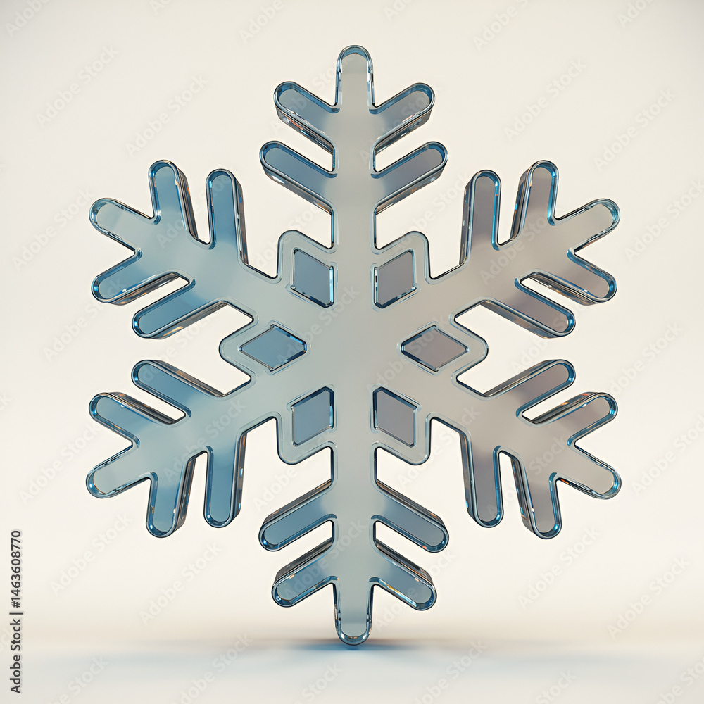 Fototapeta premium 3D Snowflake graphic