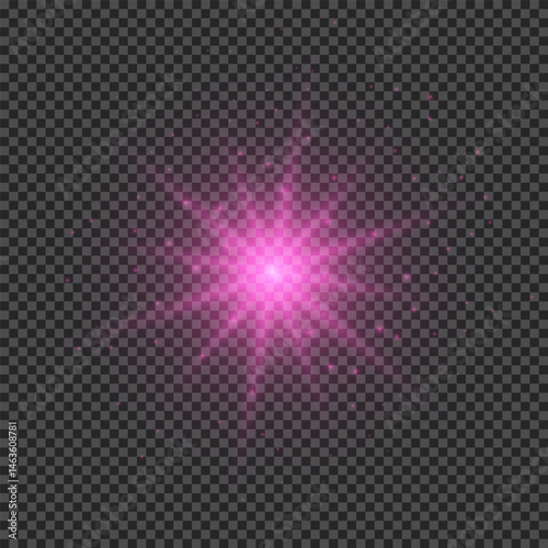 Light effect of purple lens flares