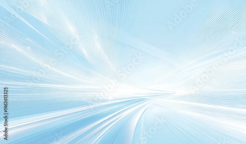 Abstract Light Blue Futuristic Tunnel